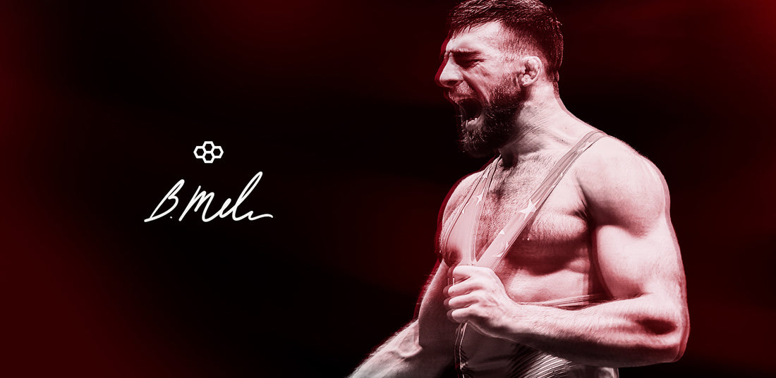 Beka Melelashvili as the first Greco-Roman wrestler to join Team RUDIS.