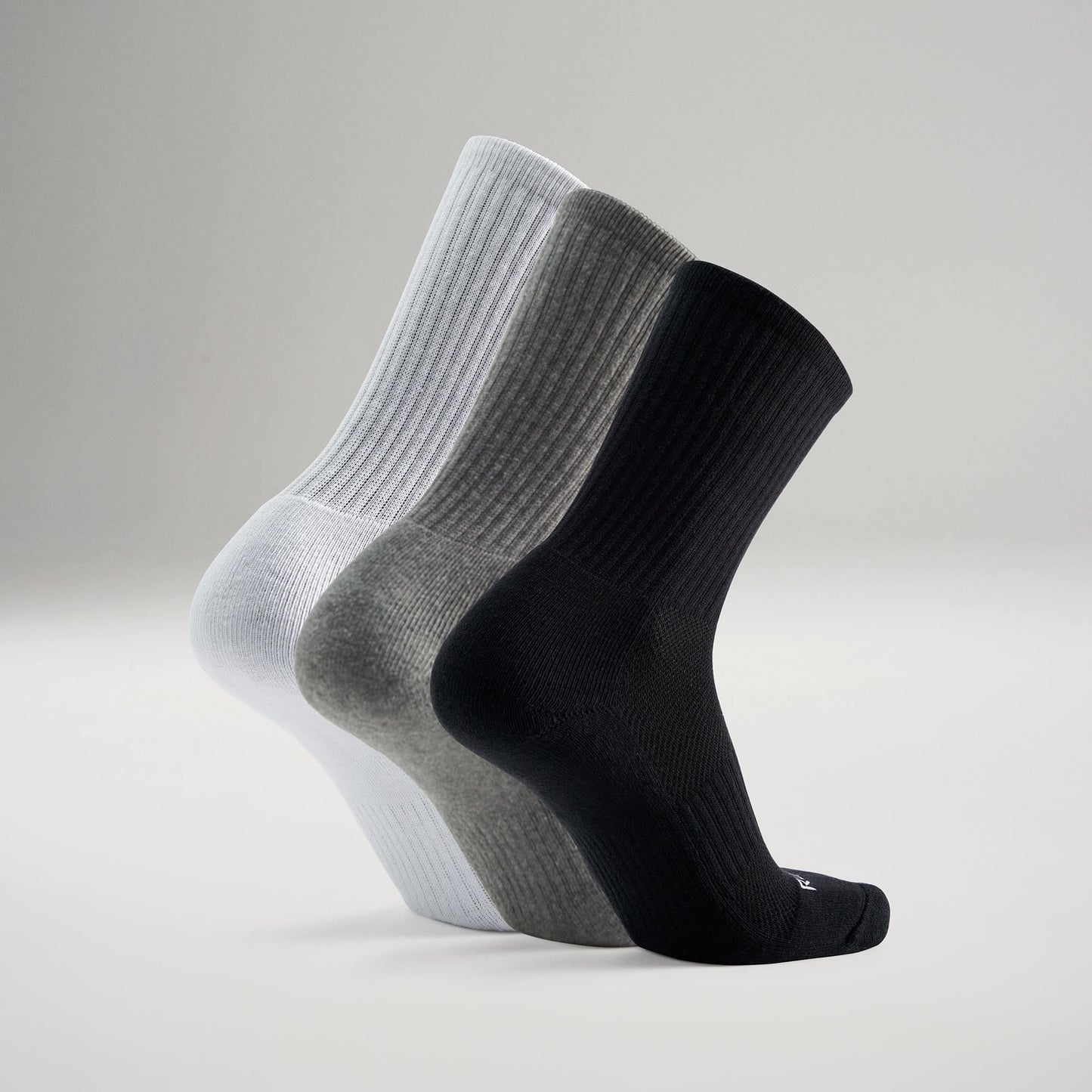 RUDIS Black/Gray/White Embroidered Logo Essential Socks (3 Pair)