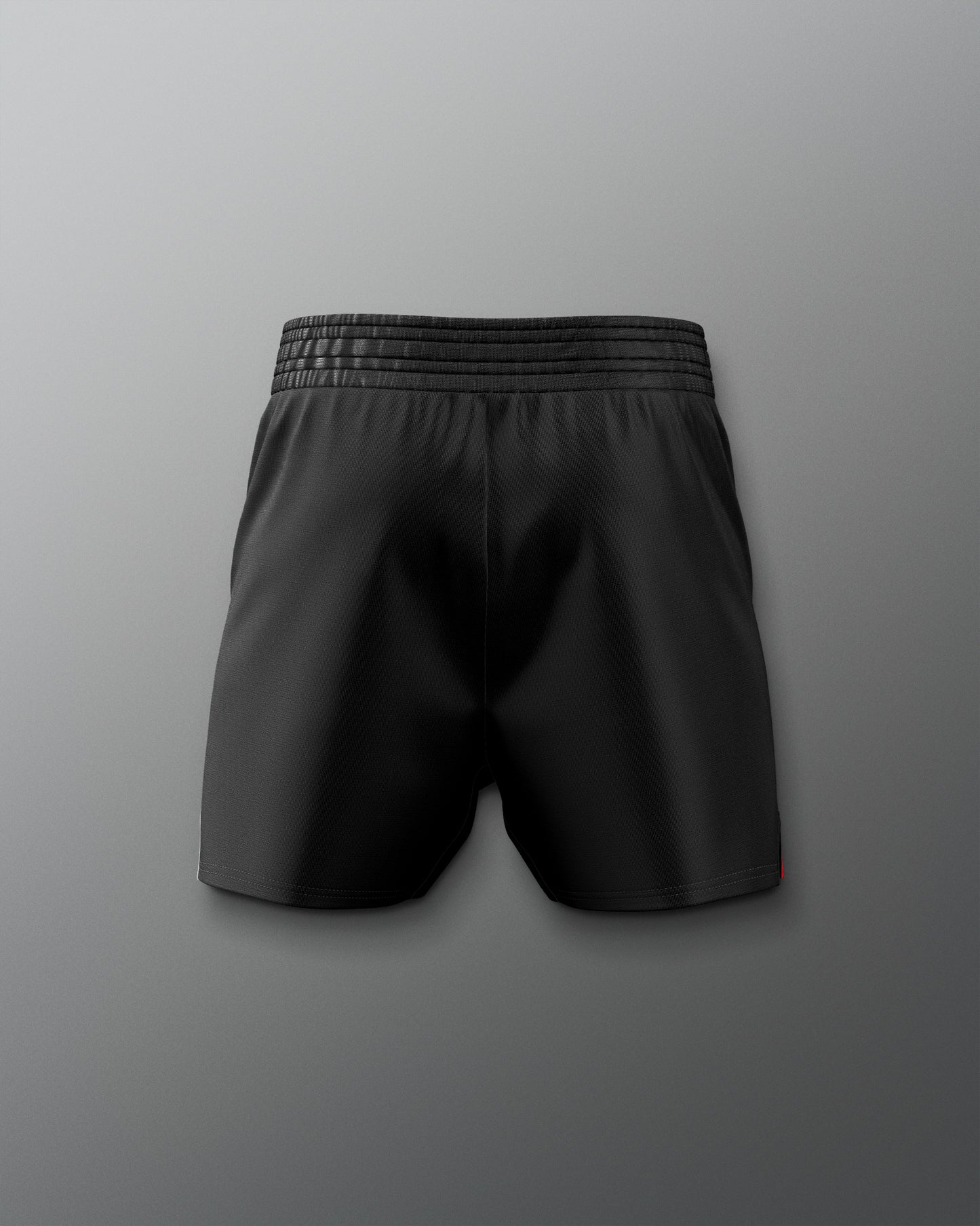 Black shorts on a gray background