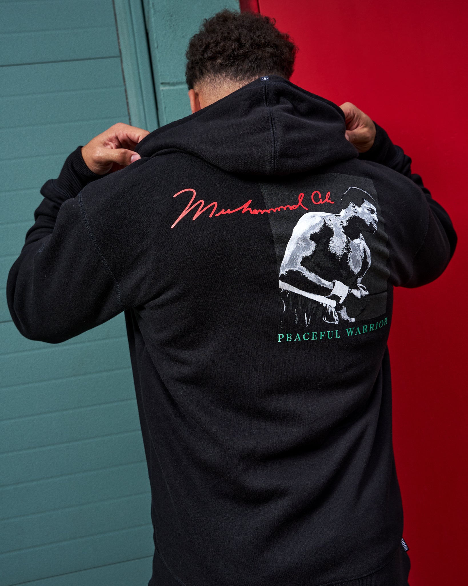 Muhammad Ali Peaceful Warrior Signature Comfort Fleece Hoodie | RUDIS