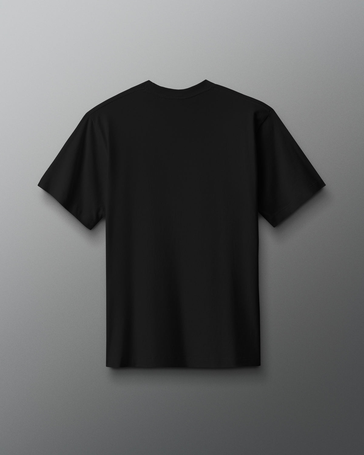 RUDIS Ali World Champion Heavyweight T-Shirt in black, shown from the back with a clean, solid-black finish.