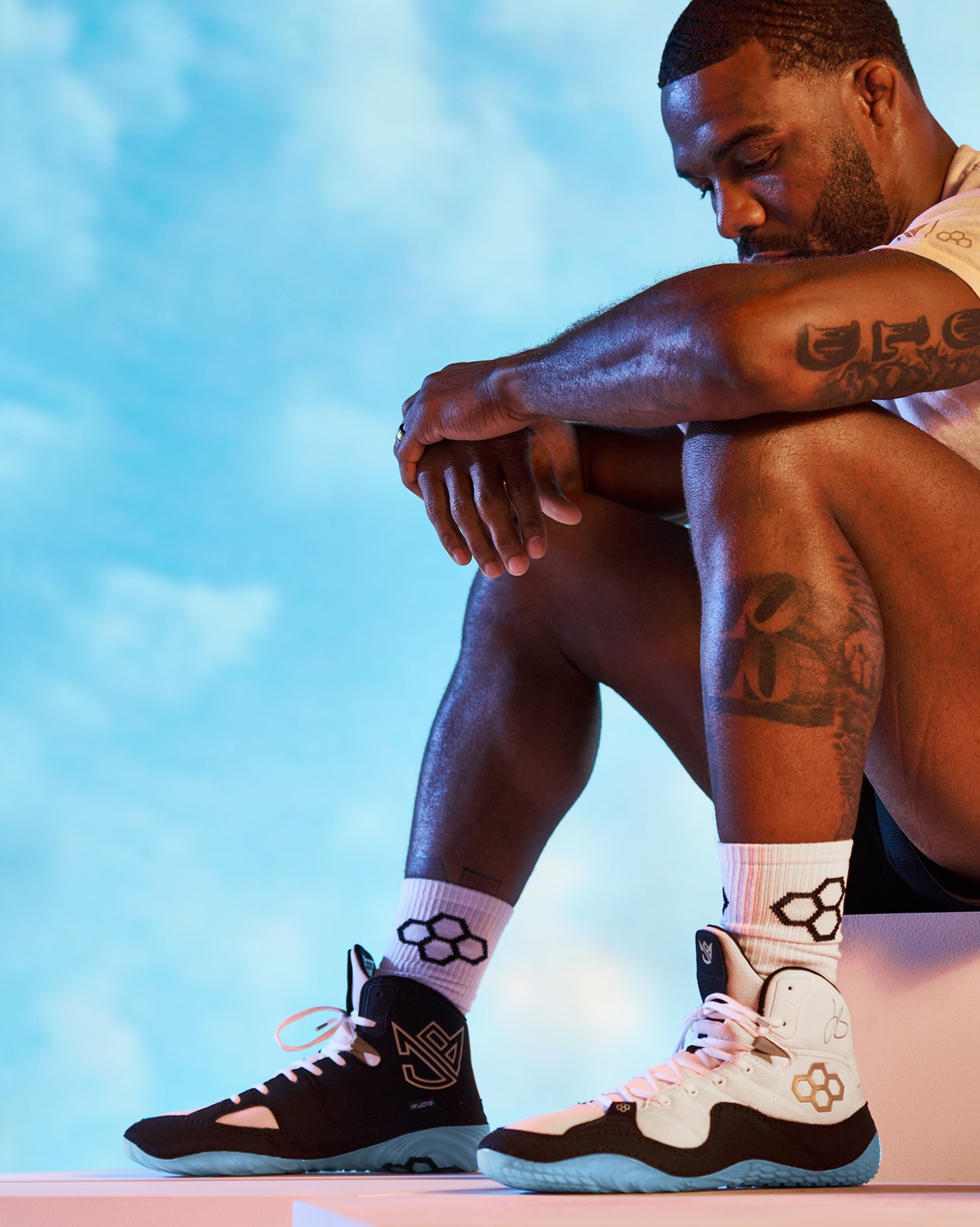 JB1 Adult Wrestling Shoes - ALLISEEISGOLD ICE