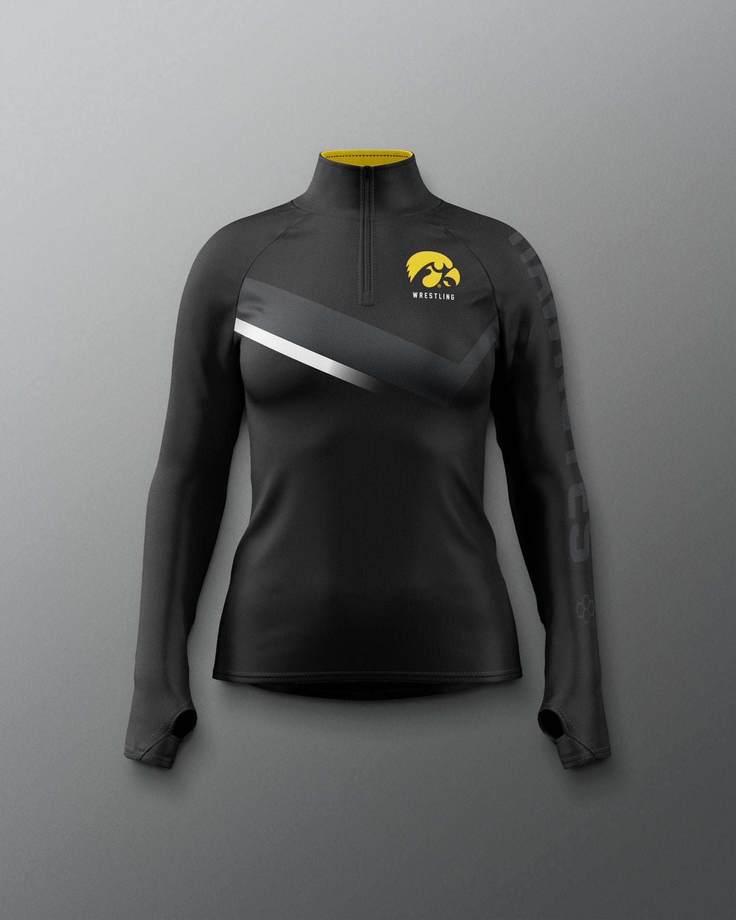 Maillot de lutte Iowa pour femme Elite 1/4 Zip sublimé