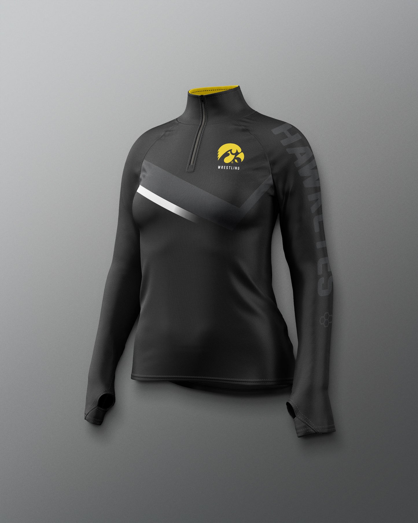 Maillot de lutte Iowa pour femme Elite 1/4 Zip sublimé