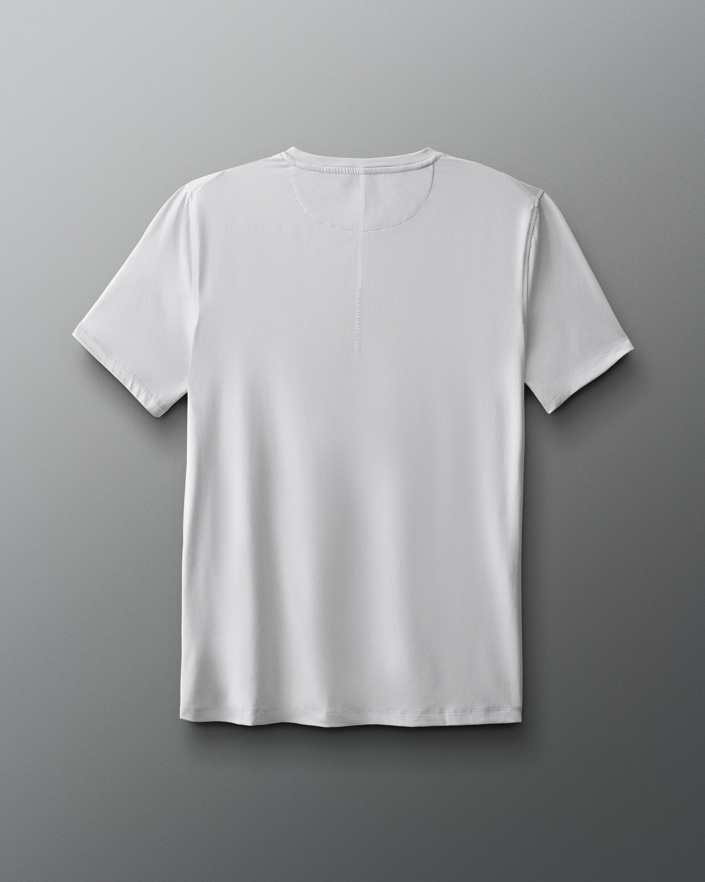 White t-shirt on a gray background