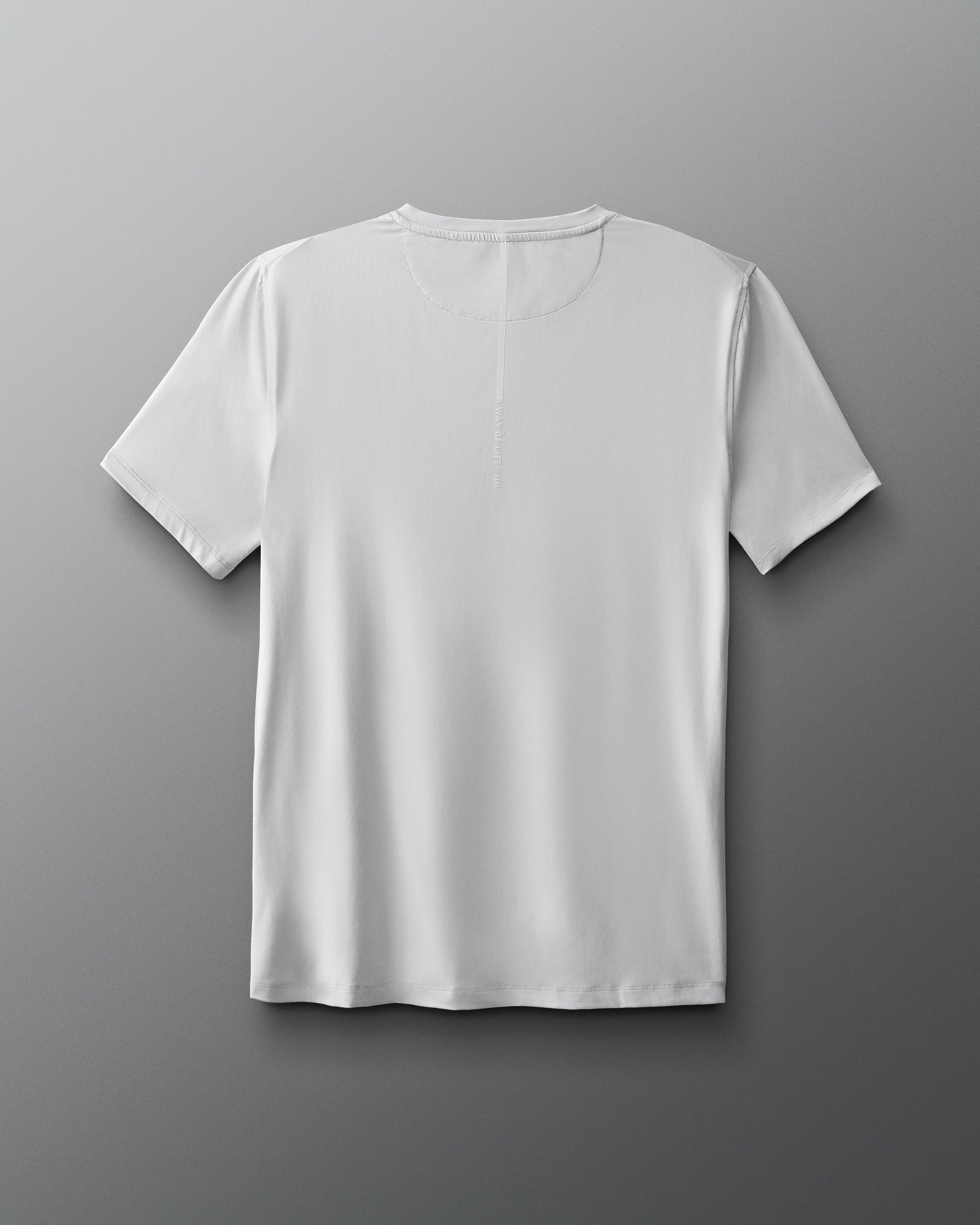 White t-shirt on a gray background