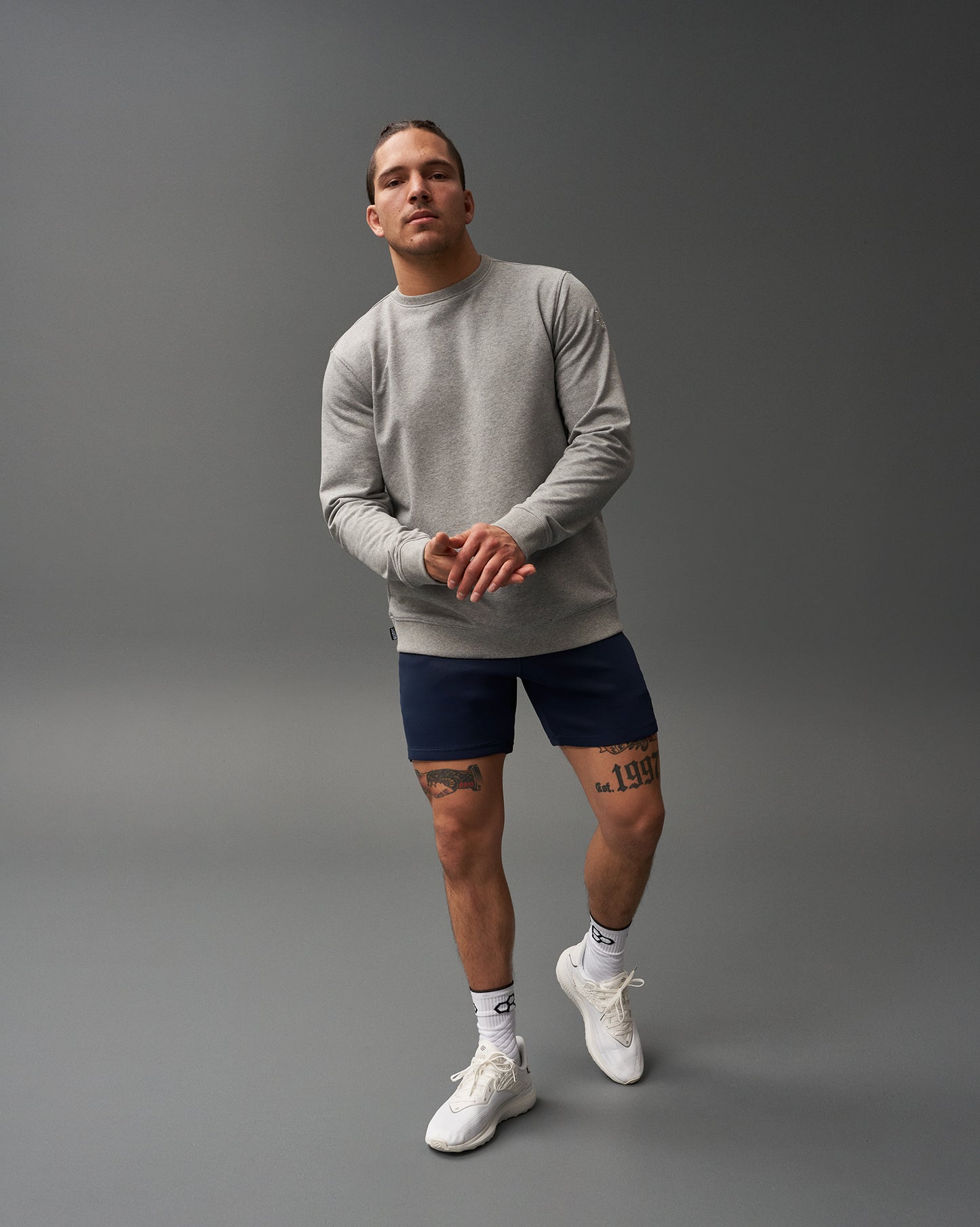 RUDIS Elite Terry Crewneck - Athletic Heather Gray