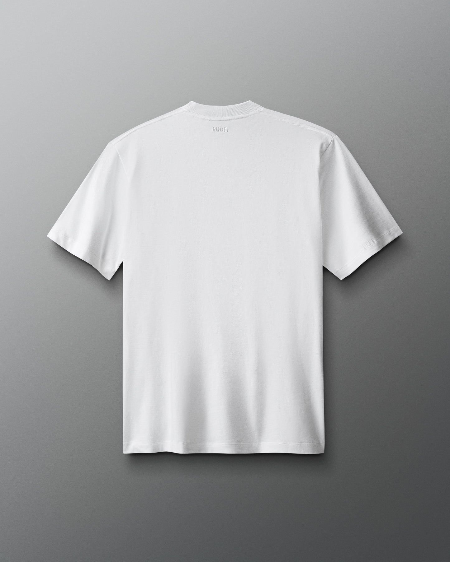 White t-shirt on a gray background