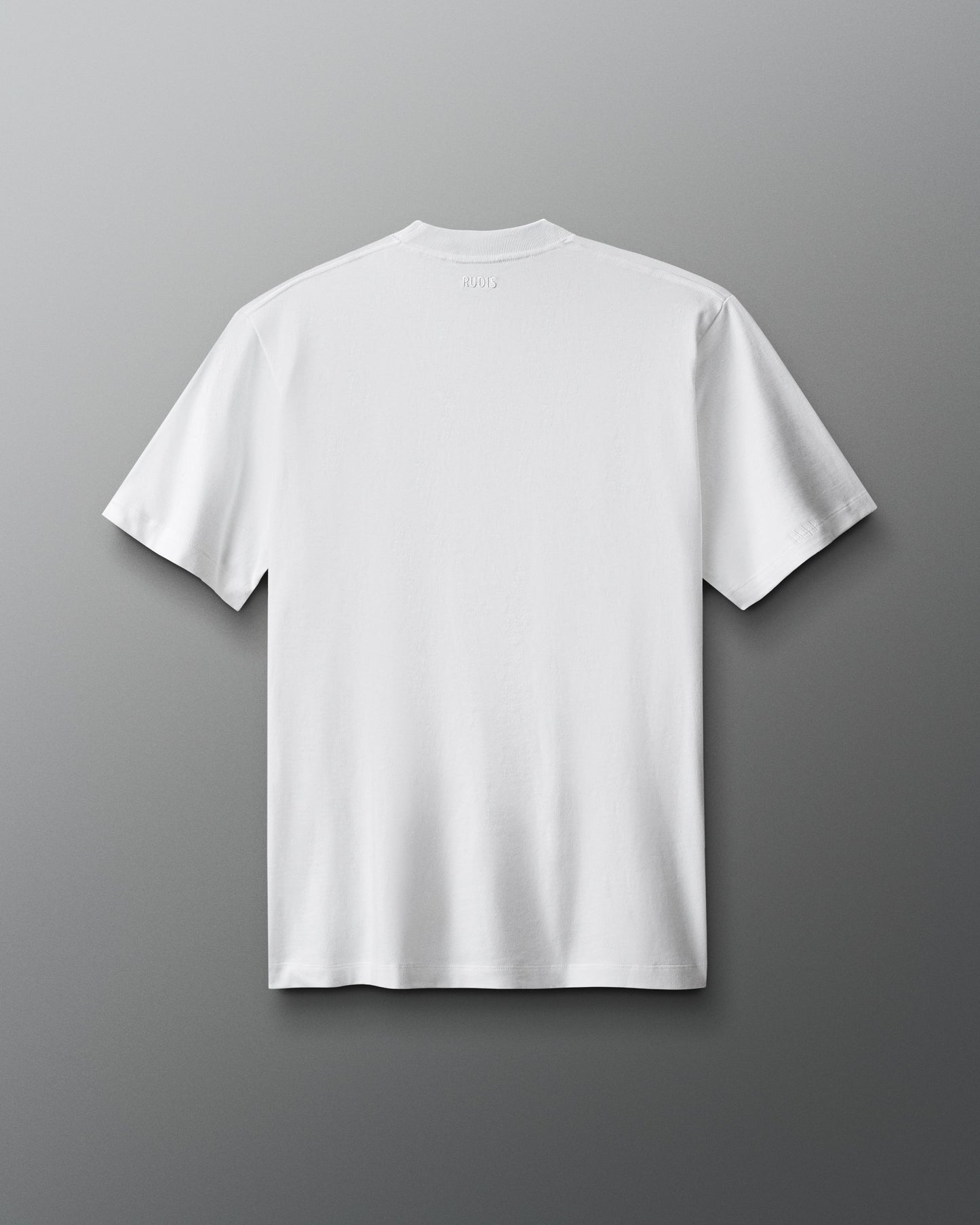 White t-shirt on a gray background