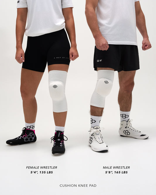 RUDIS Cushion White Wrestling Knee Pad