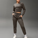 COOL-FEEL Women's Fitted Crew - Cocoa