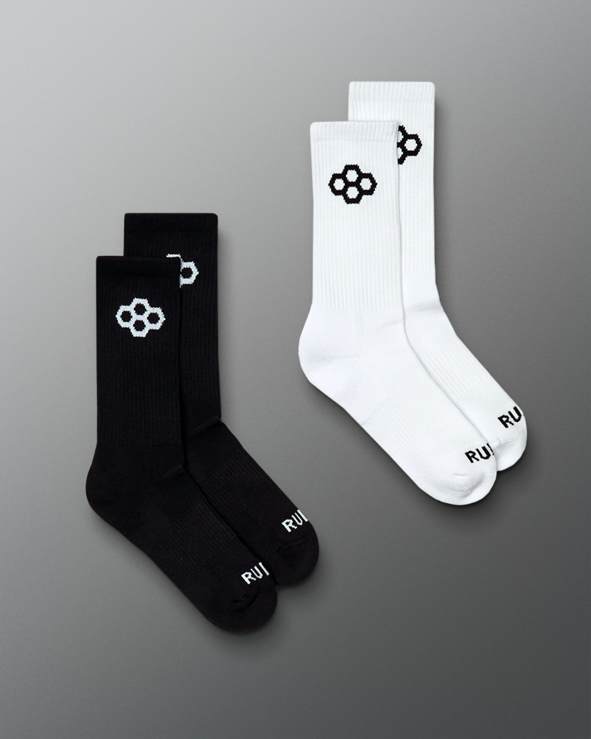 RUDIS Essential Hex Cushion Crew Socks (2 Pair)