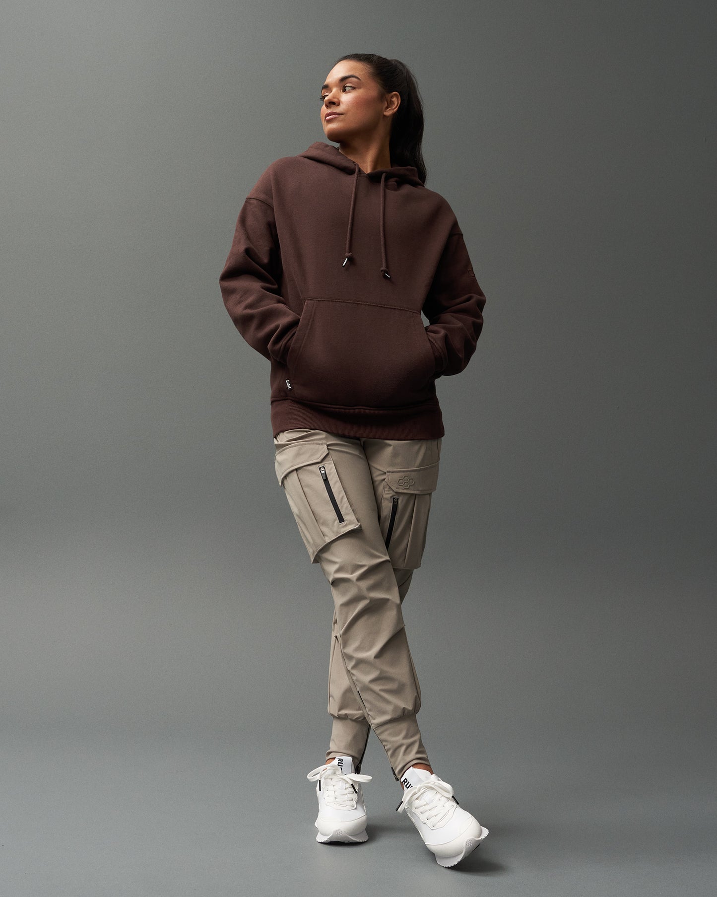 RUDIS Titan Heavyweight Fleece Hoodie - Ground Coffee