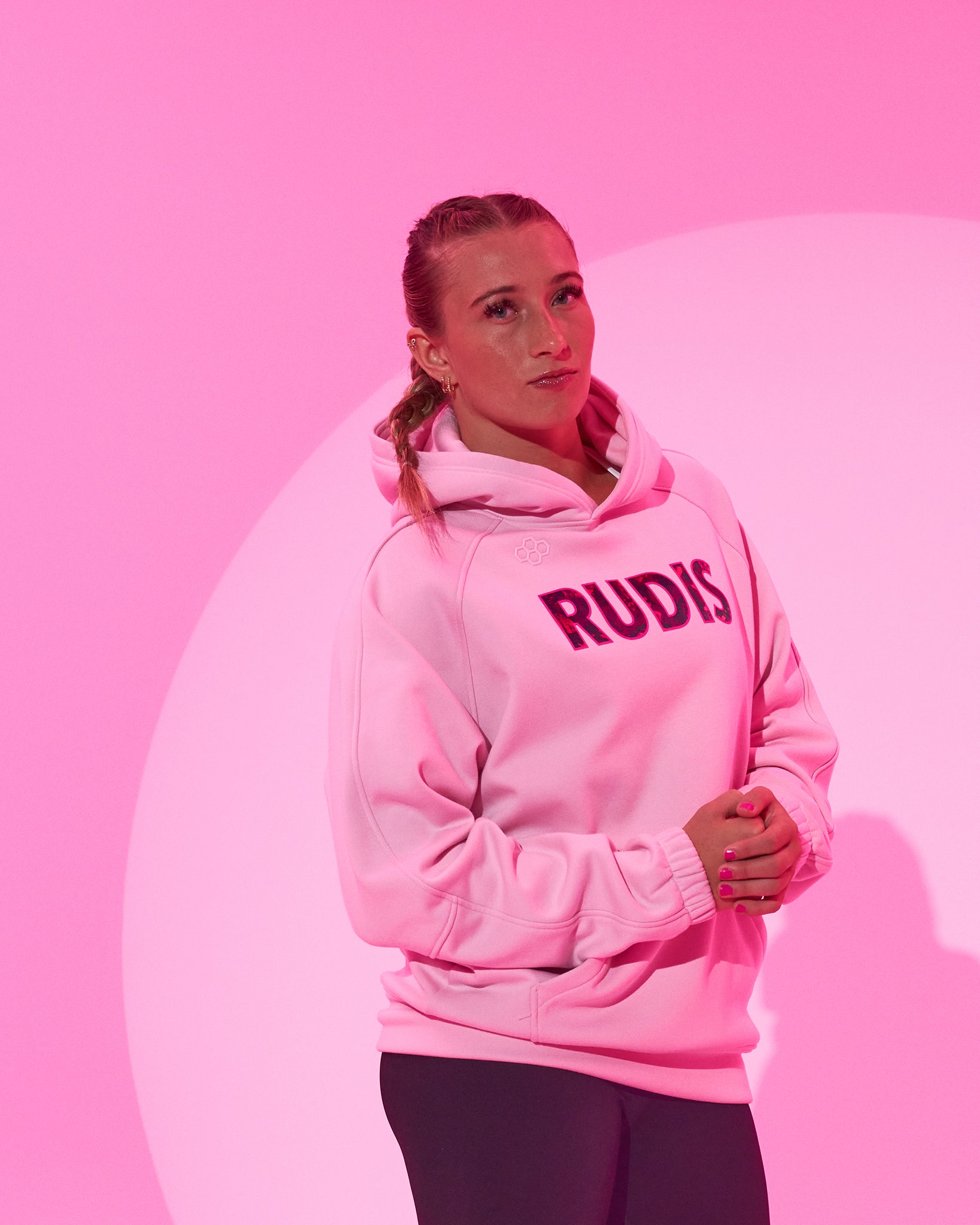 Pink Power Tech Fleece Hoodie | RUDIS | RUDIS