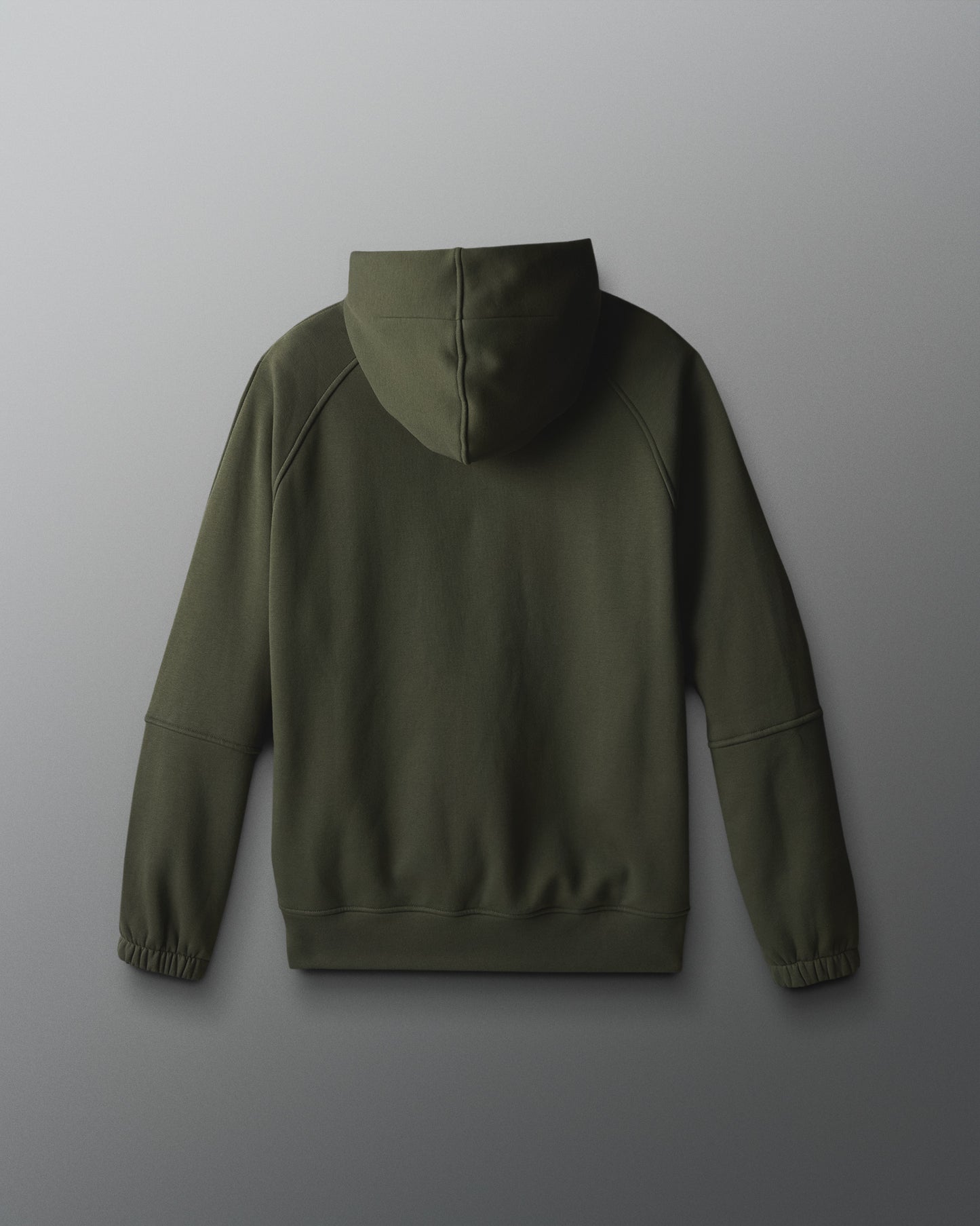 Green hoodie on a gray background