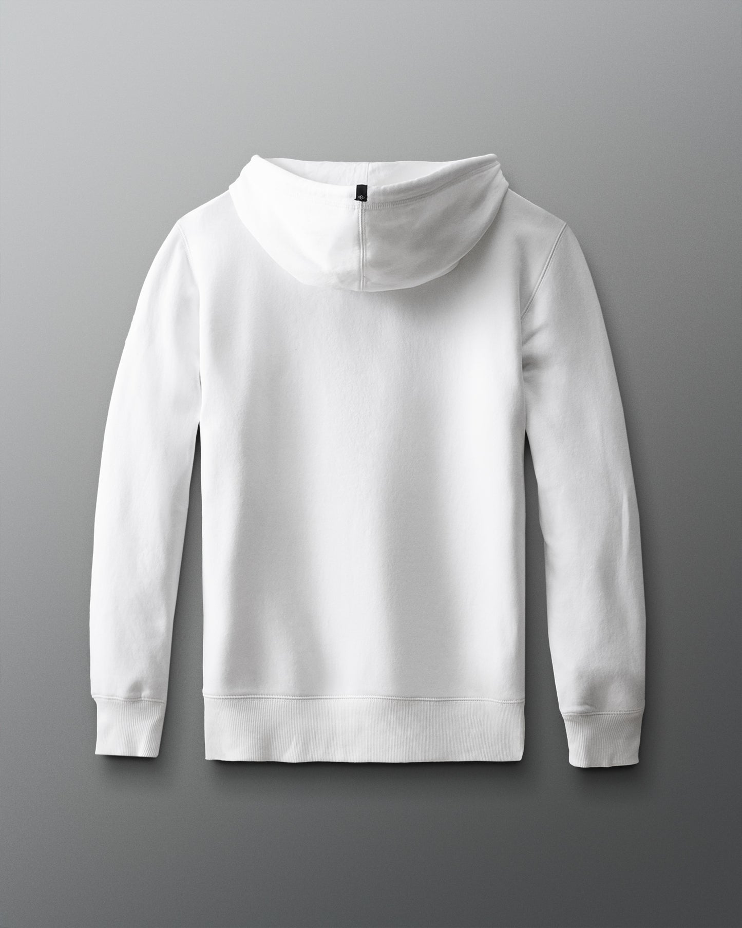 White hoodie on a gray background