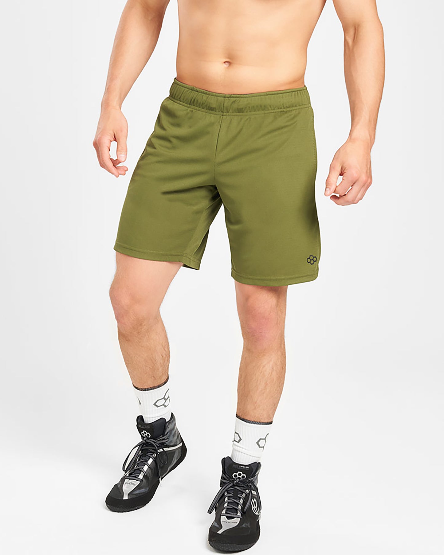 Short en maille RUDIS 8" - Vert armée