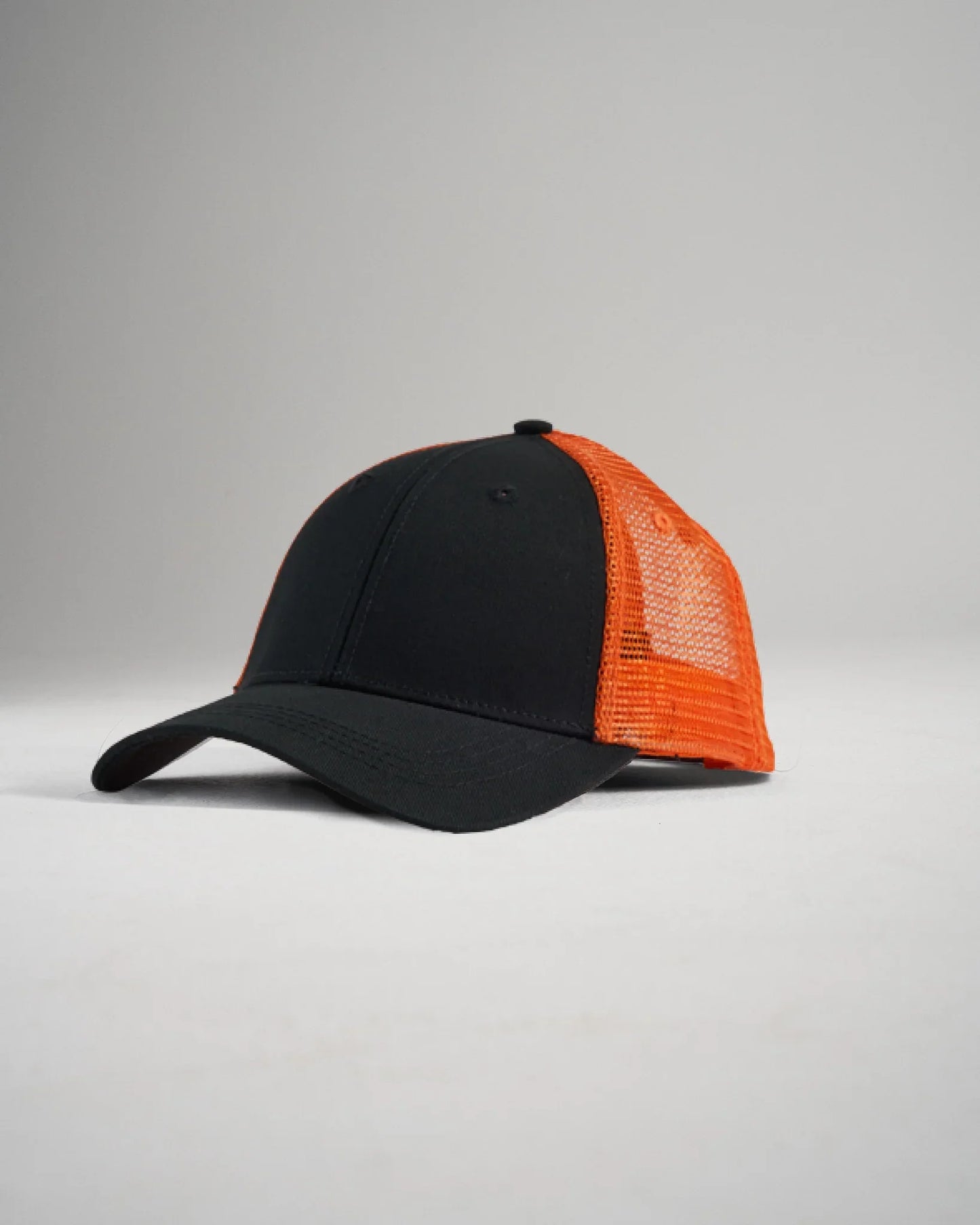 Casquette de camionneur de lutte brodée RUDIS - Noir/Orange