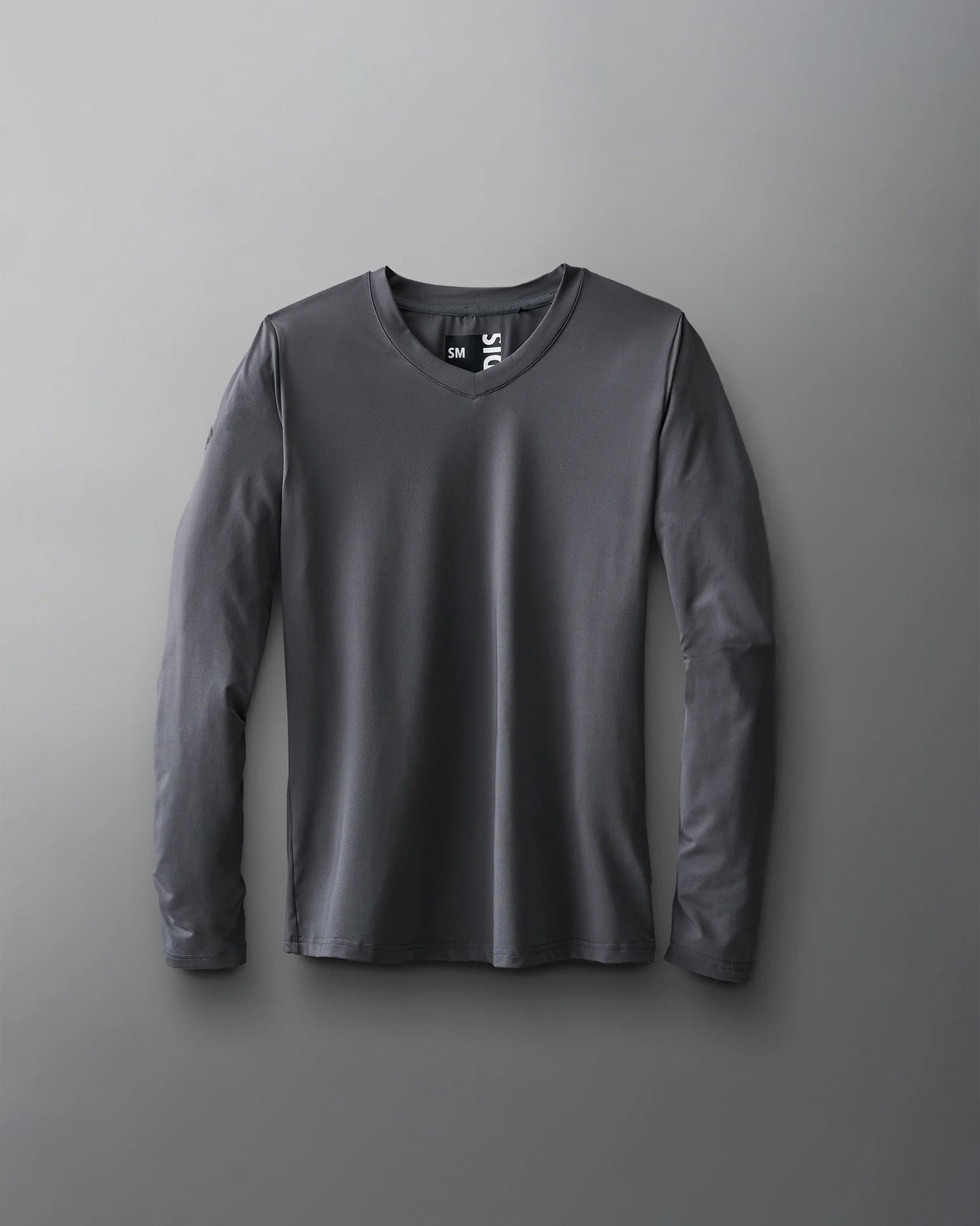 T-shirt à manches longues col V pour femme RUDIS Performance - Carbone