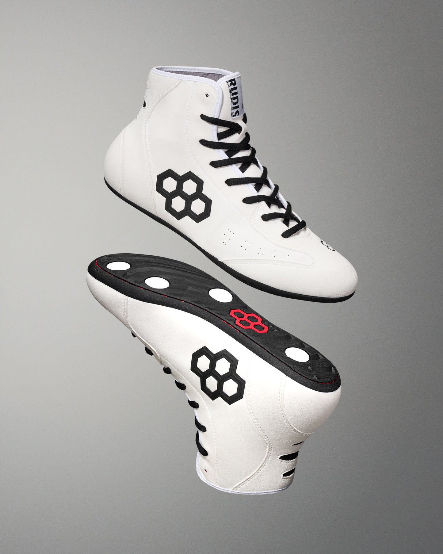 RUDIS International Adult Wrestling Shoes - White/Black