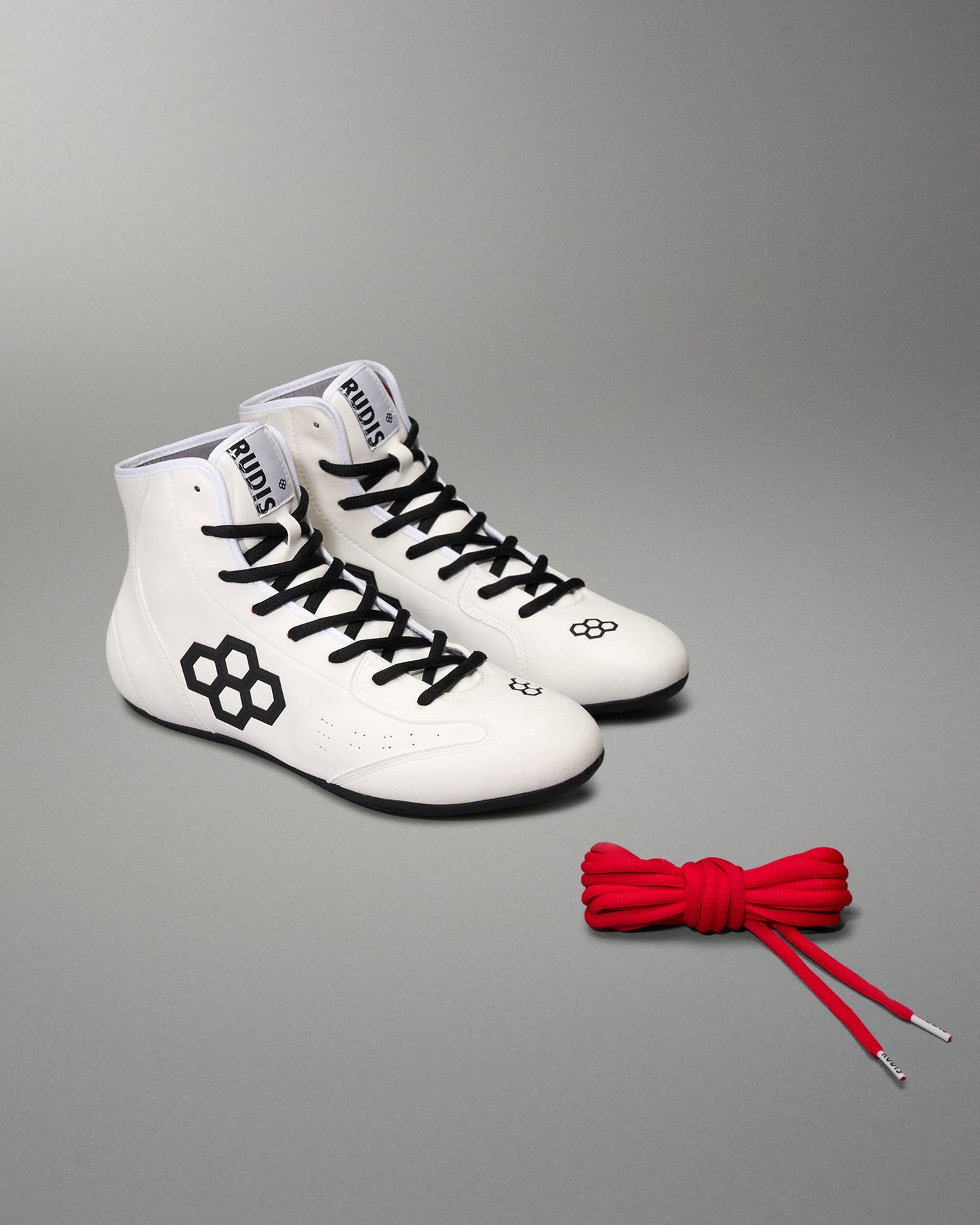 RUDIS International Adult Wrestling Shoes - White/Black