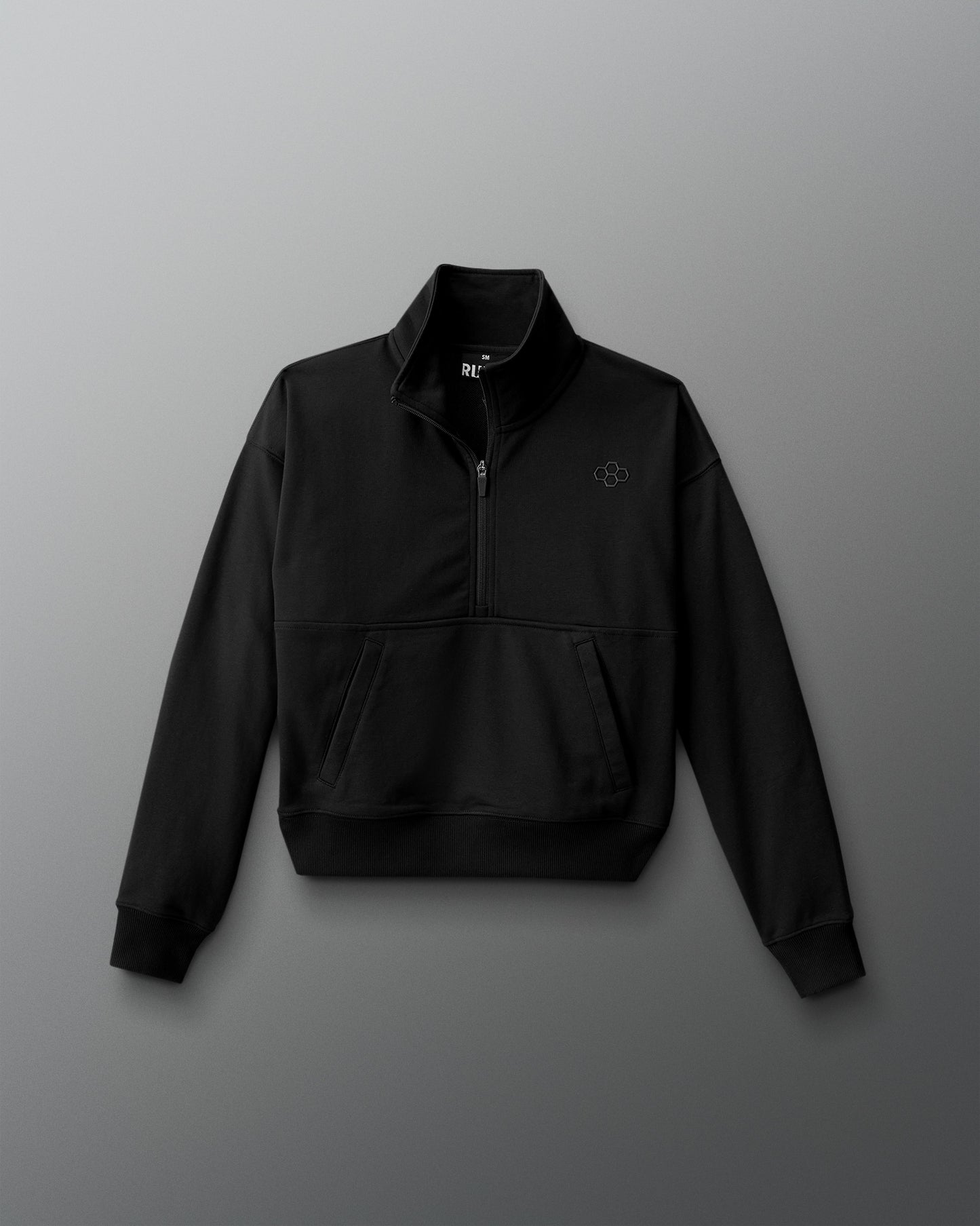 Women's Luxe Terry 1/4 Zip - Black