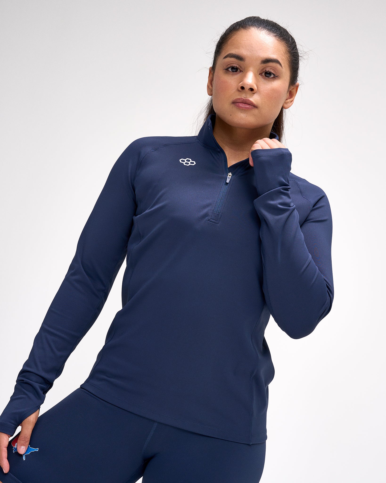 RUDIS Women's Victory 1/4 Zip Jacket - Navy | RUDIS