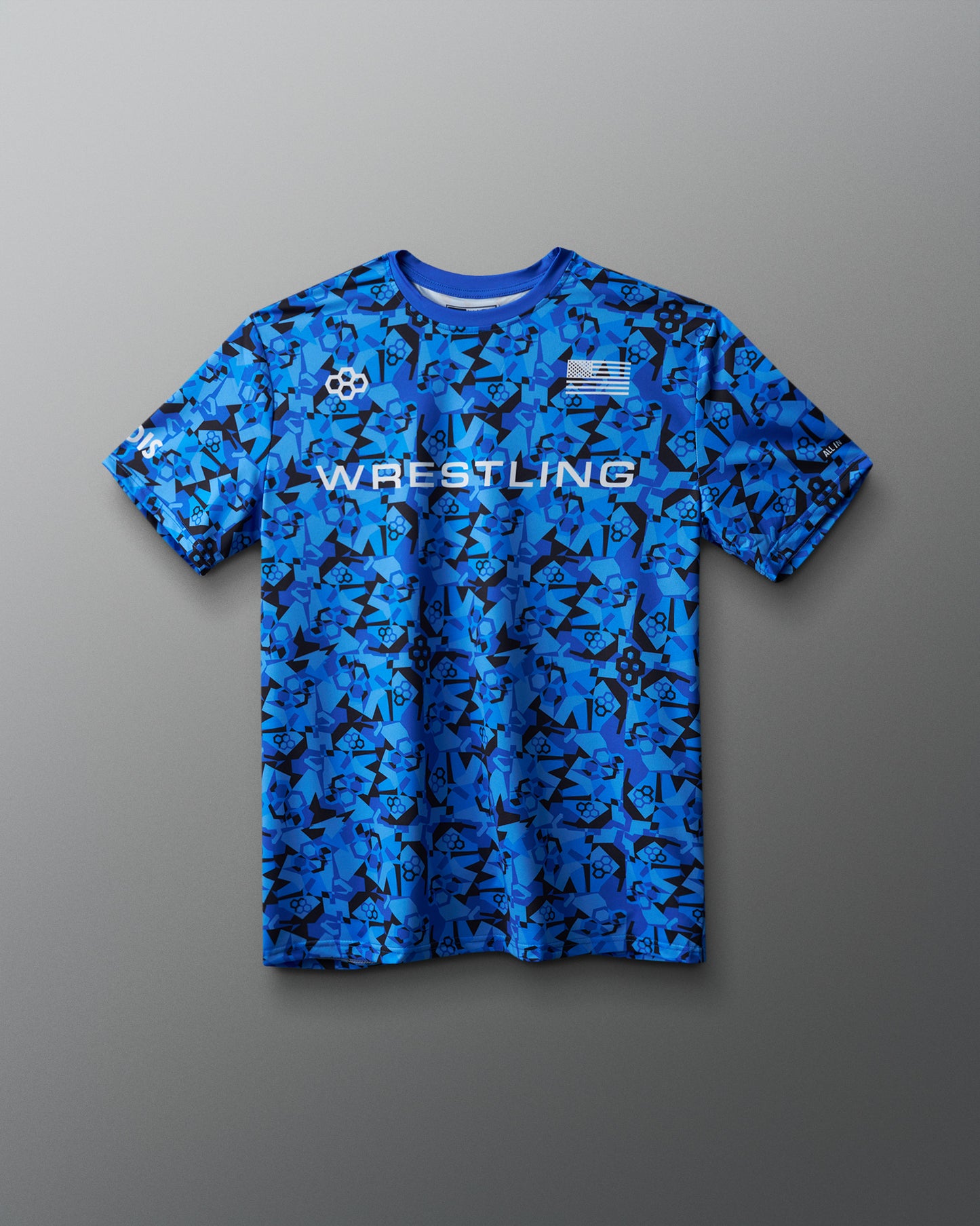 Wrestling Wordmark Camo Sublimated T-Shirt
