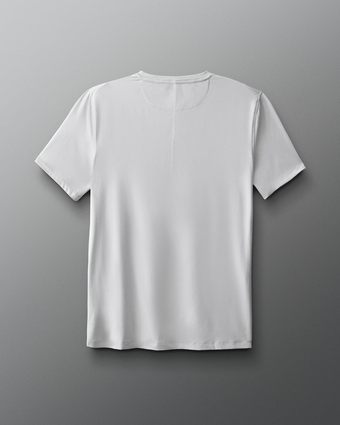 White t-shirt on a gray background