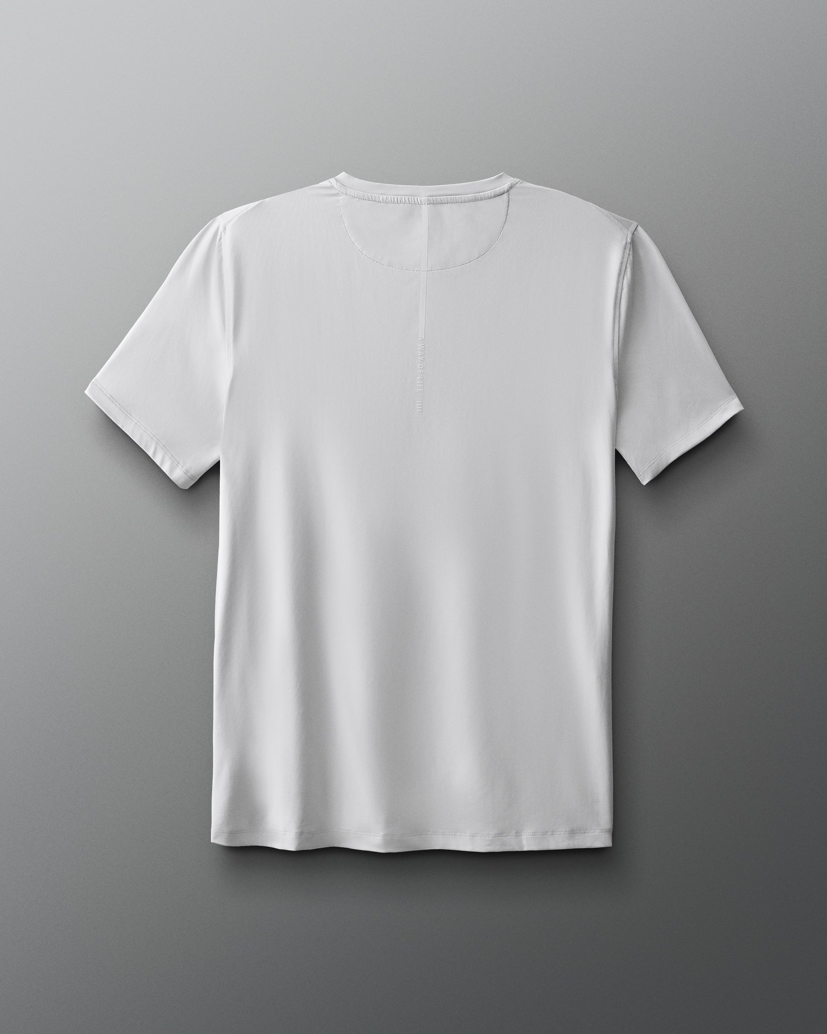 White t-shirt on a gray background