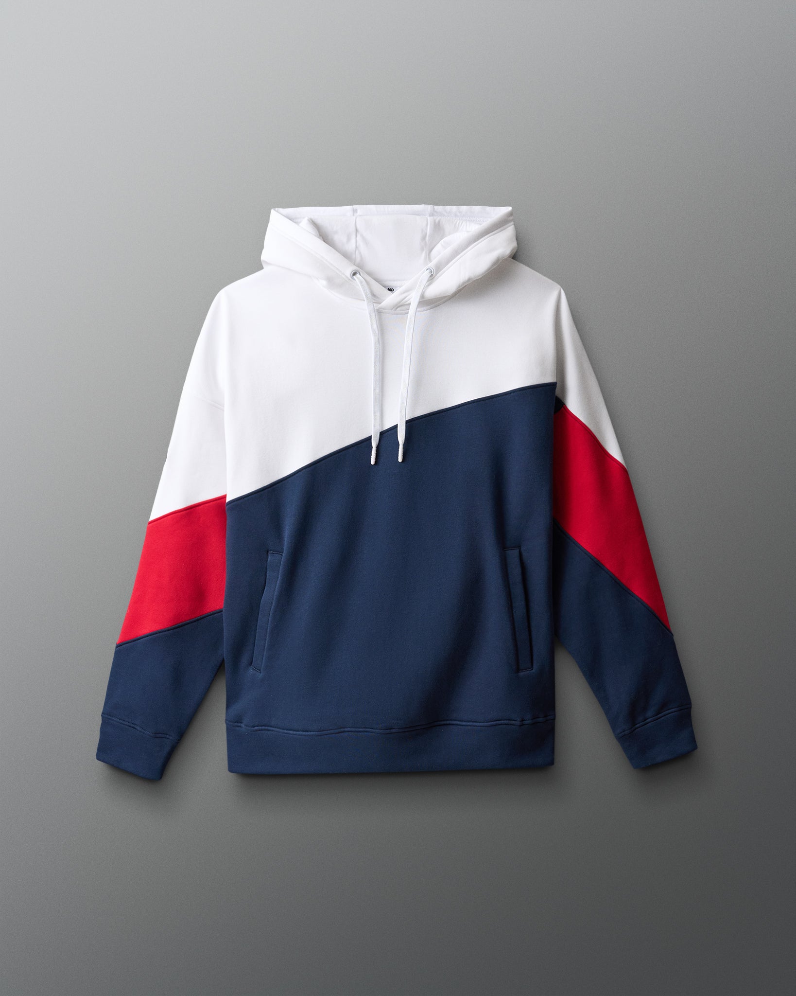 RUDIS 280 Tech Fleece Colorblock Hoodie - Navy/White/Red | RUDIS