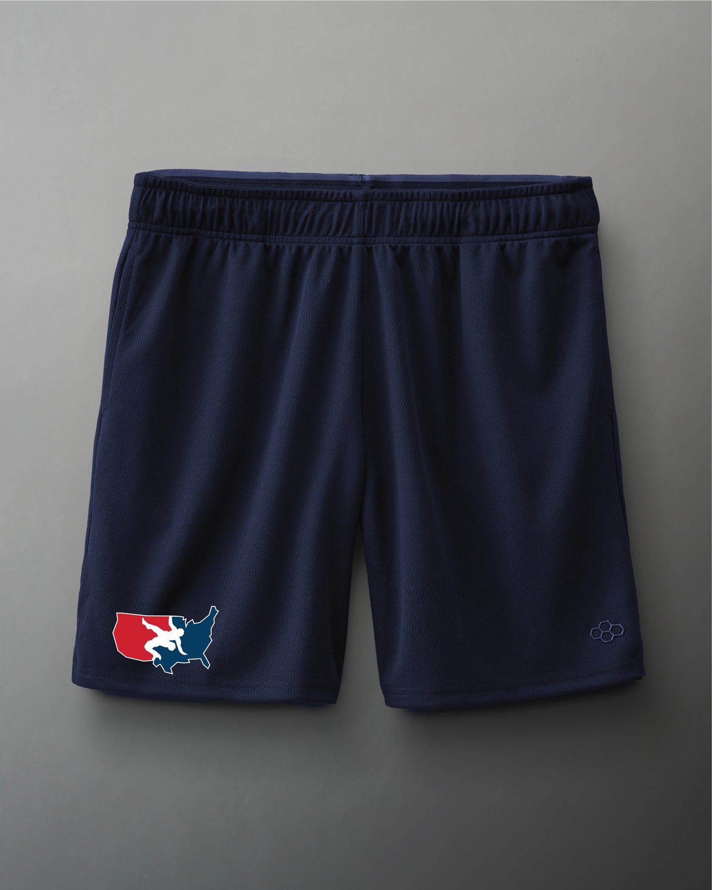 VIK - USAW Logo 8" Mesh Shorts - Navy