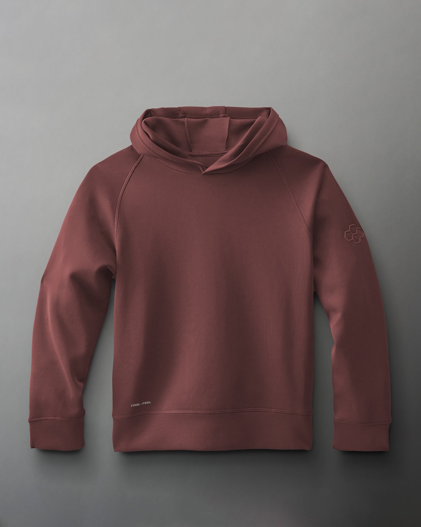 Sweat à capuche RUDIS COOL-FEEL pour jeunes - Argile foncée