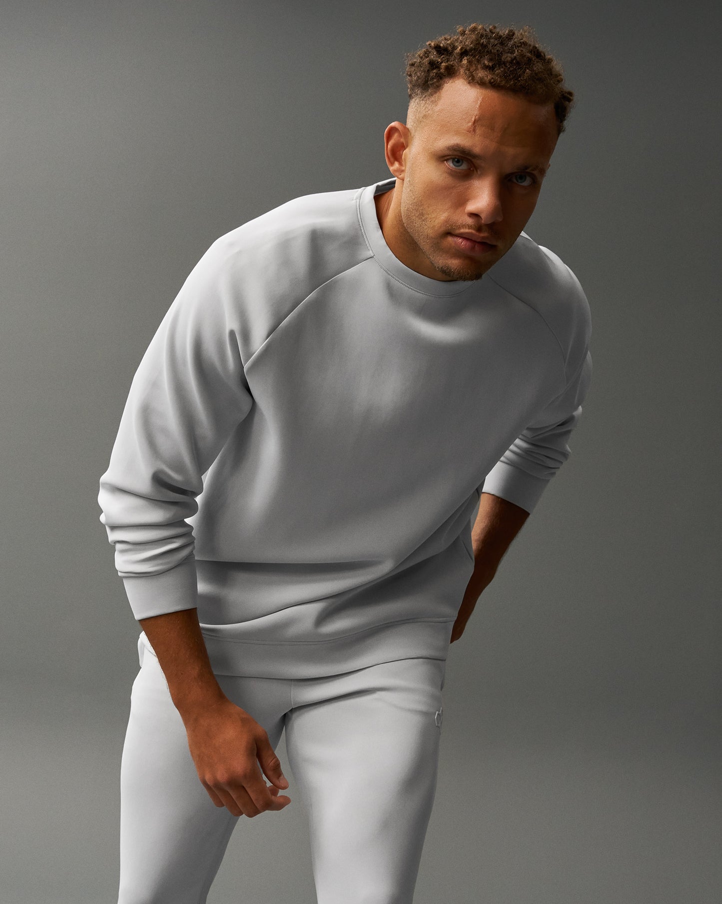 Pull ras du cou RUDIS COOL-FEEL - Gris lunaire