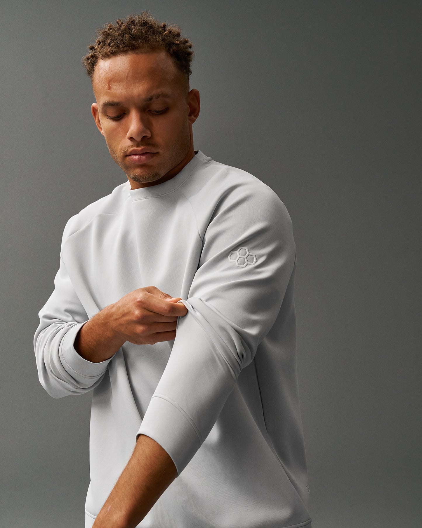 Pull ras du cou RUDIS COOL-FEEL - Gris lunaire