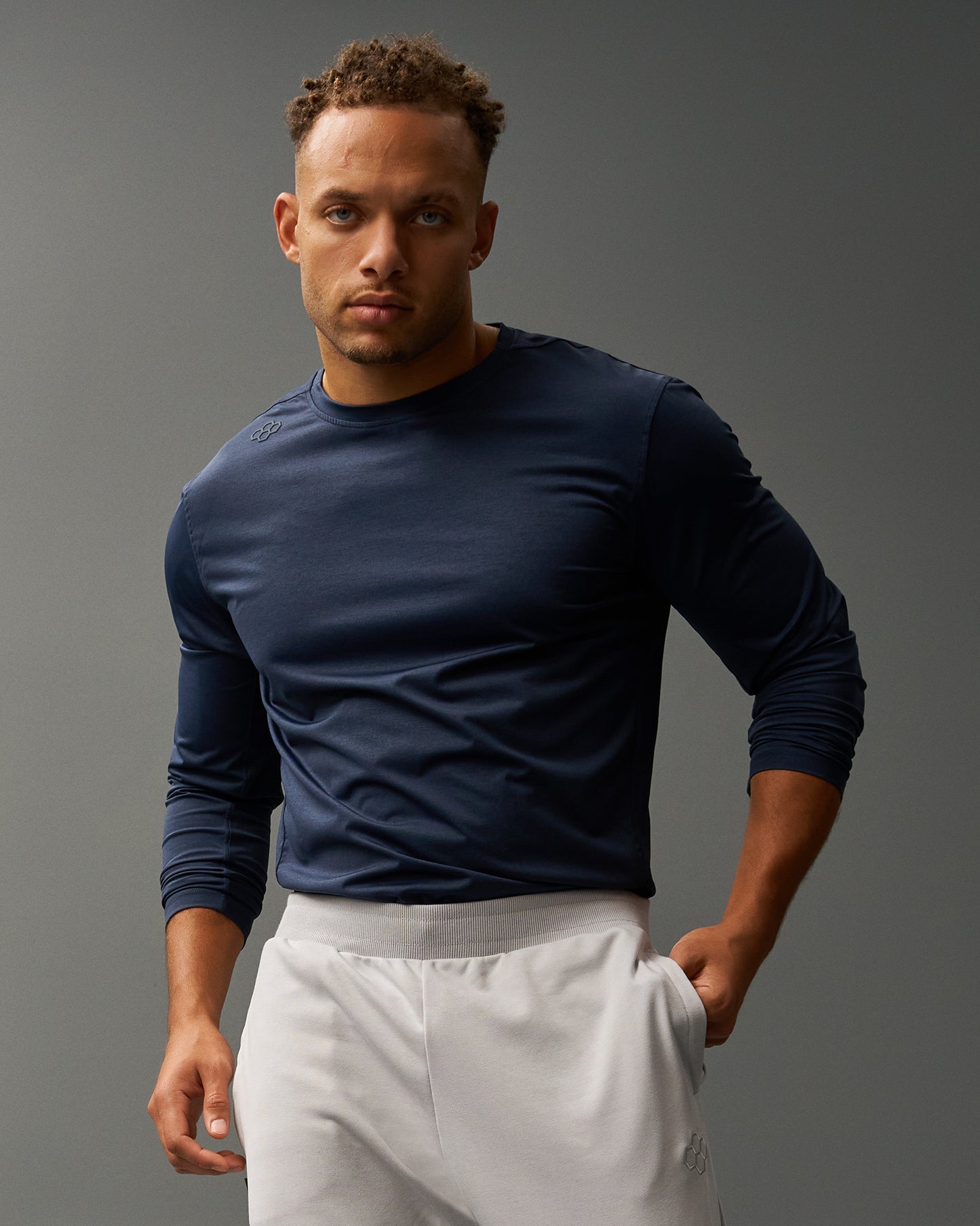RUDIS Performance Heather Long Sleeve - Heather Navy