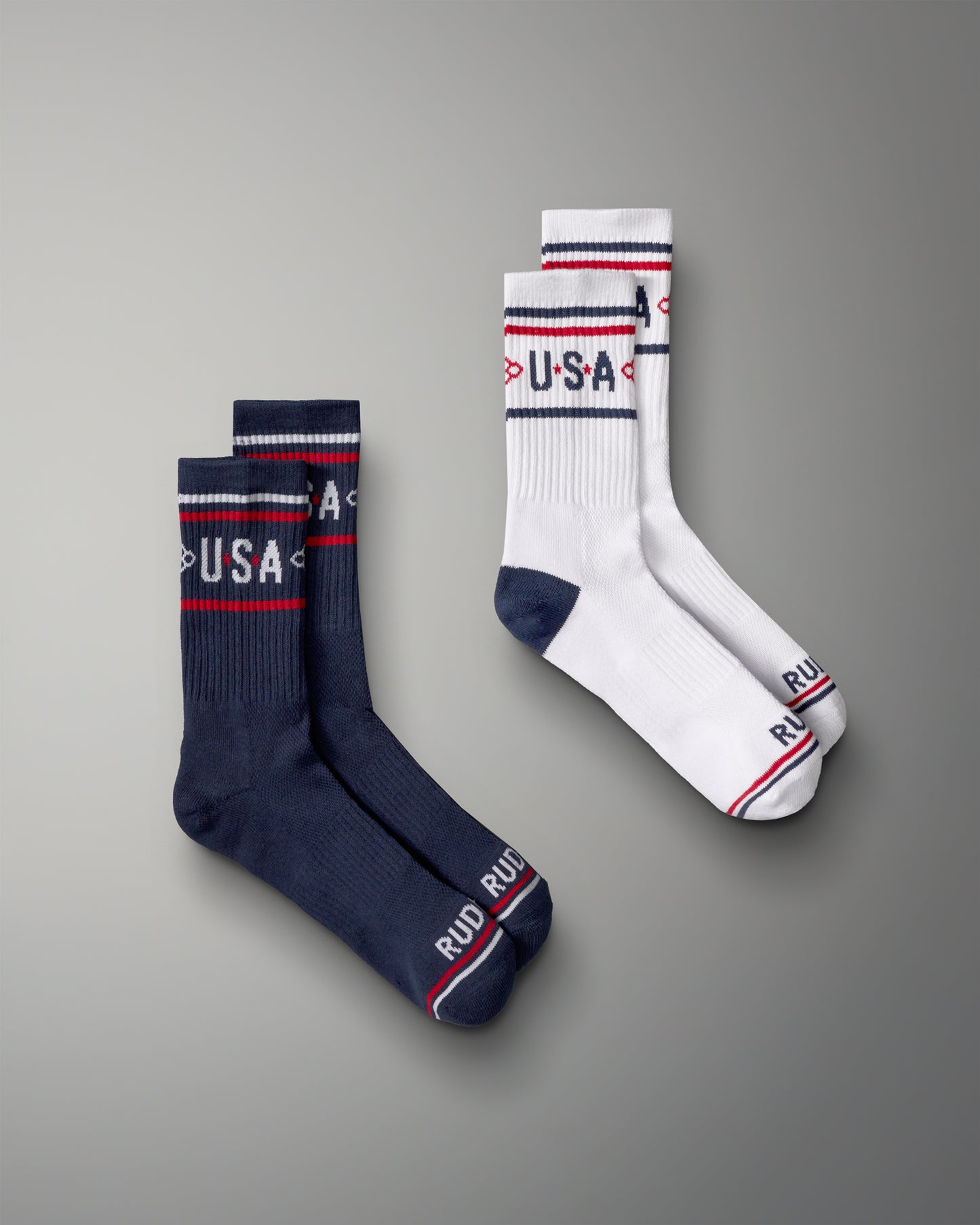 USA Stripe Cushion Crew Socks (2 Pair)