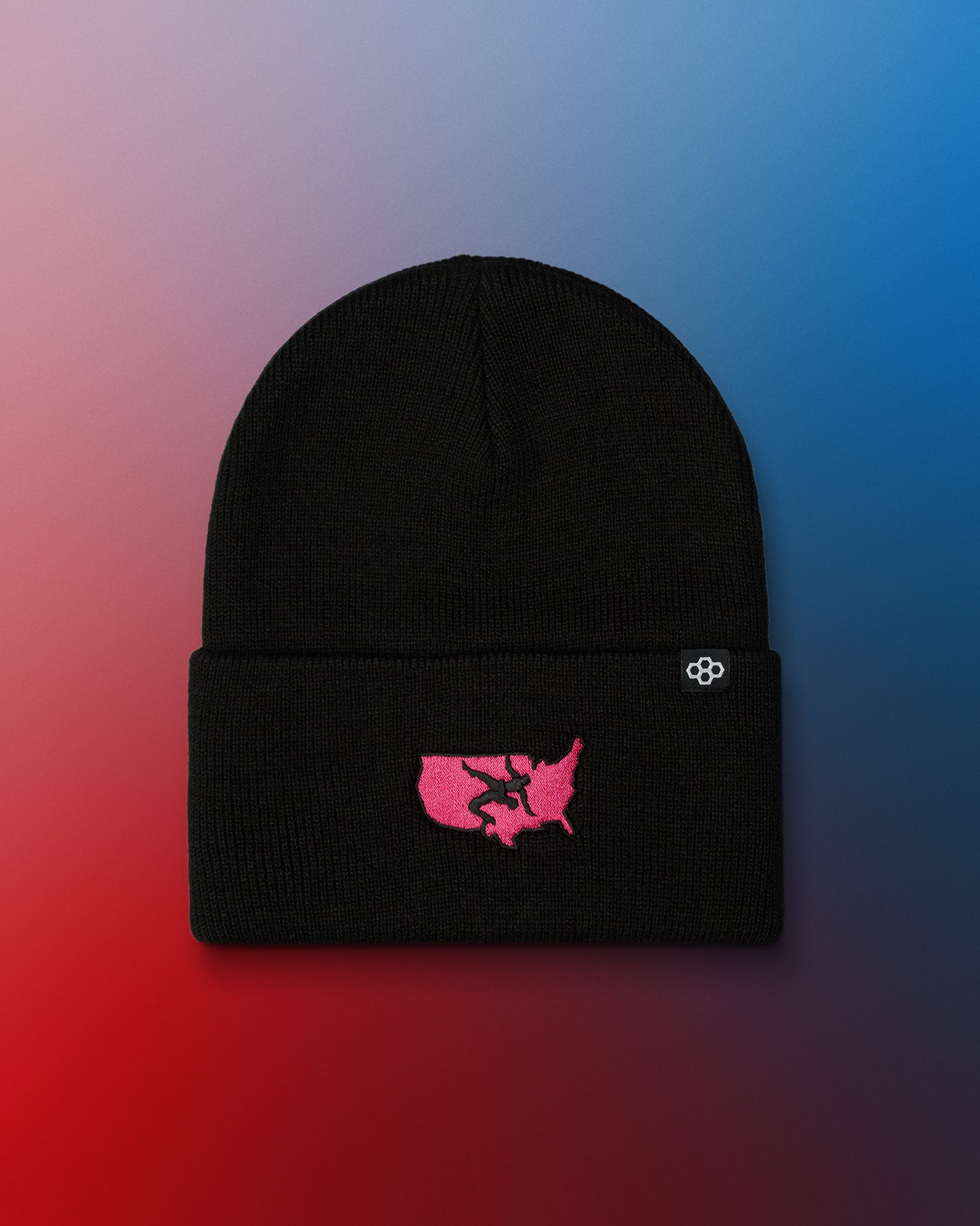 USA Wrestling Map Logo Foldover Beanie