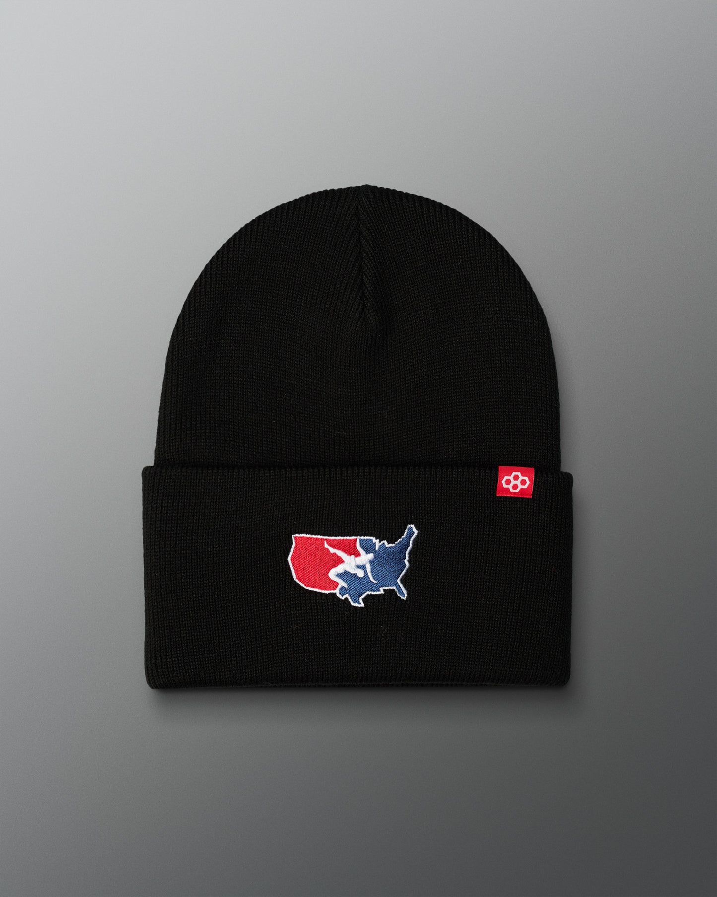 USA Wrestling Map Logo Foldover Beanie
