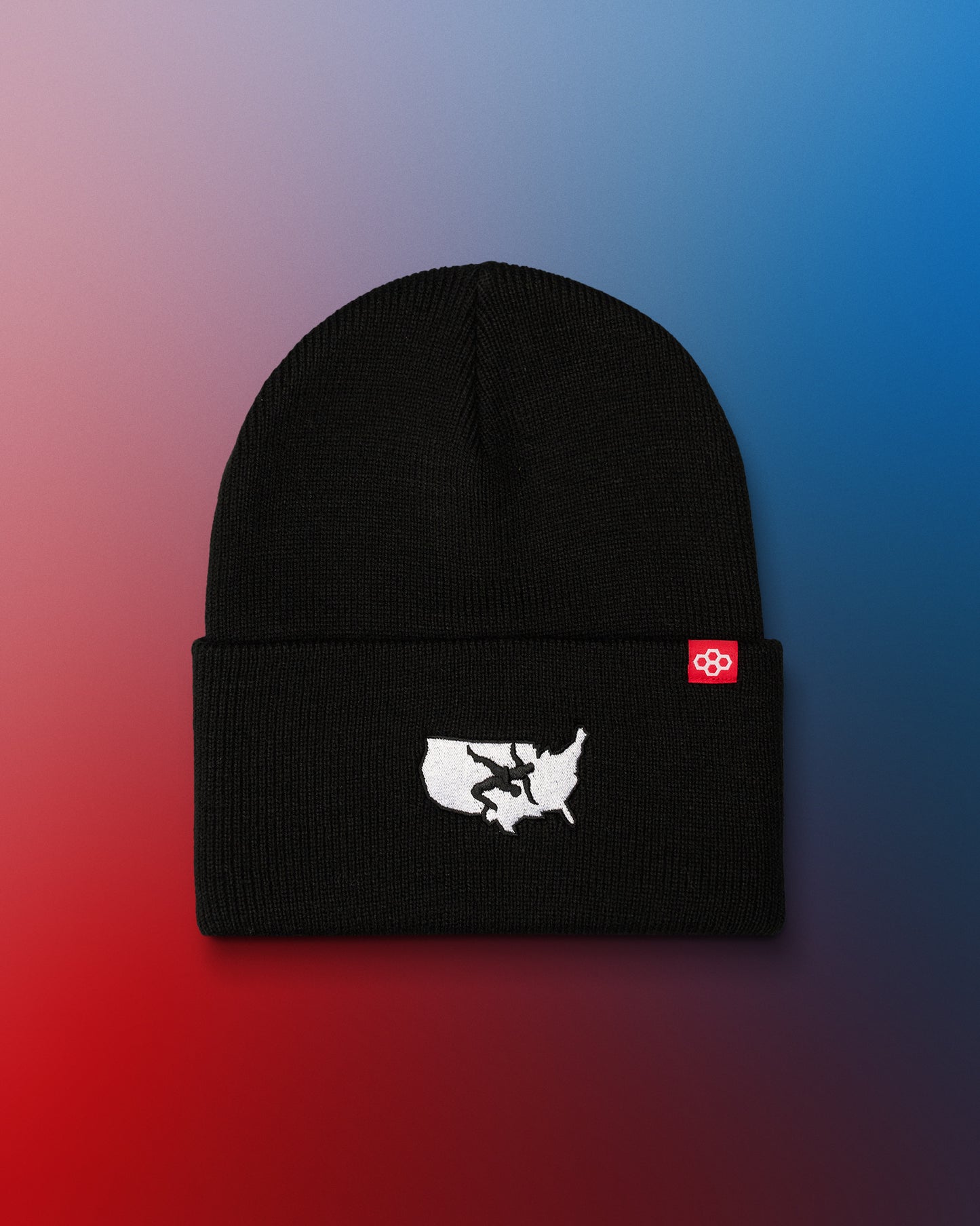 USA Wrestling Map Logo Foldover Beanie