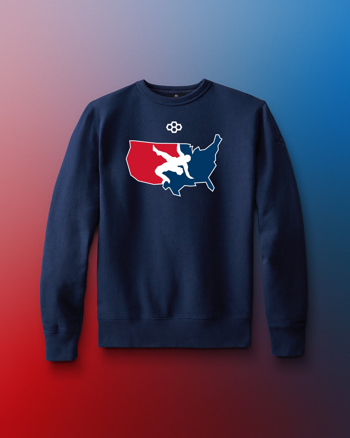 Pull ras du cou en polaire confortable avec logo USAW