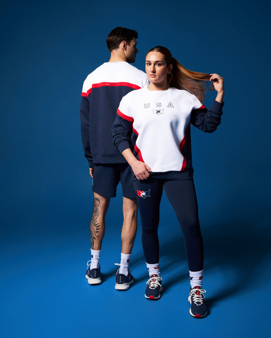 USA Wrestling Colorblock Crewneck