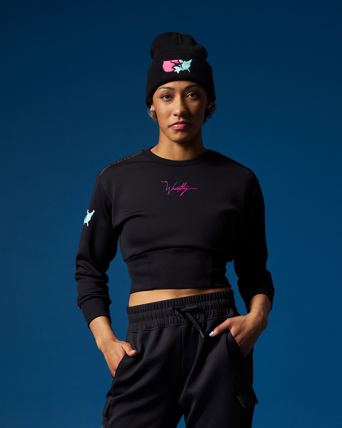 USAW Wrestling Cool-Feel Women's Fitted Crew