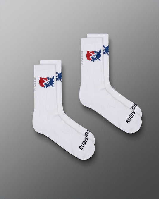 USA Wrestling Map Cushion Crew Socks