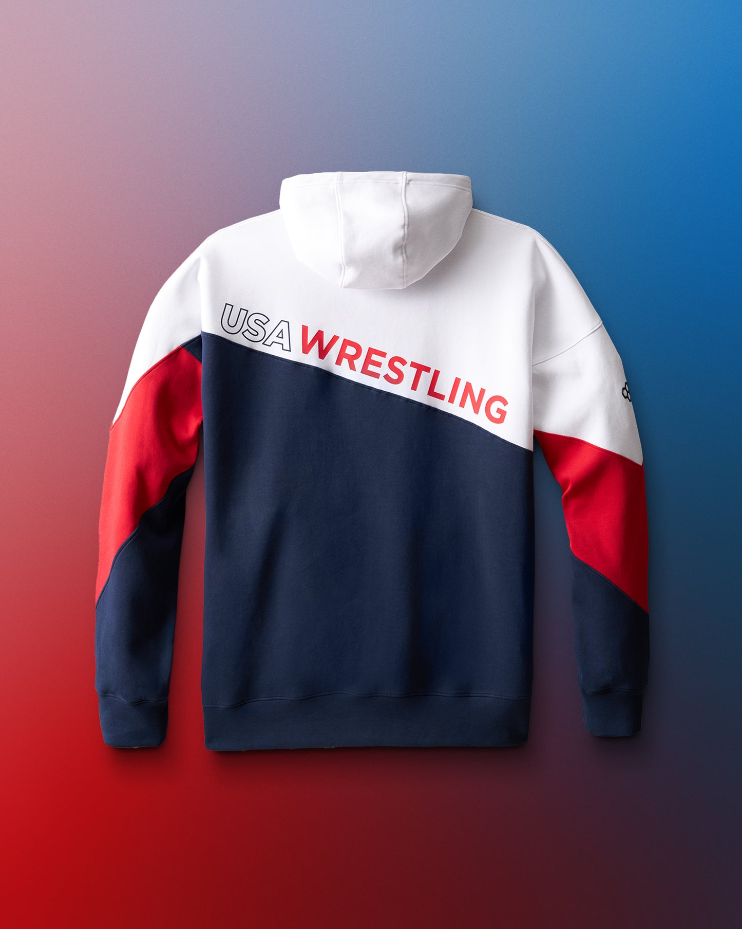 USA Wrestling Colorblock Hoodie - Navy/White/Red