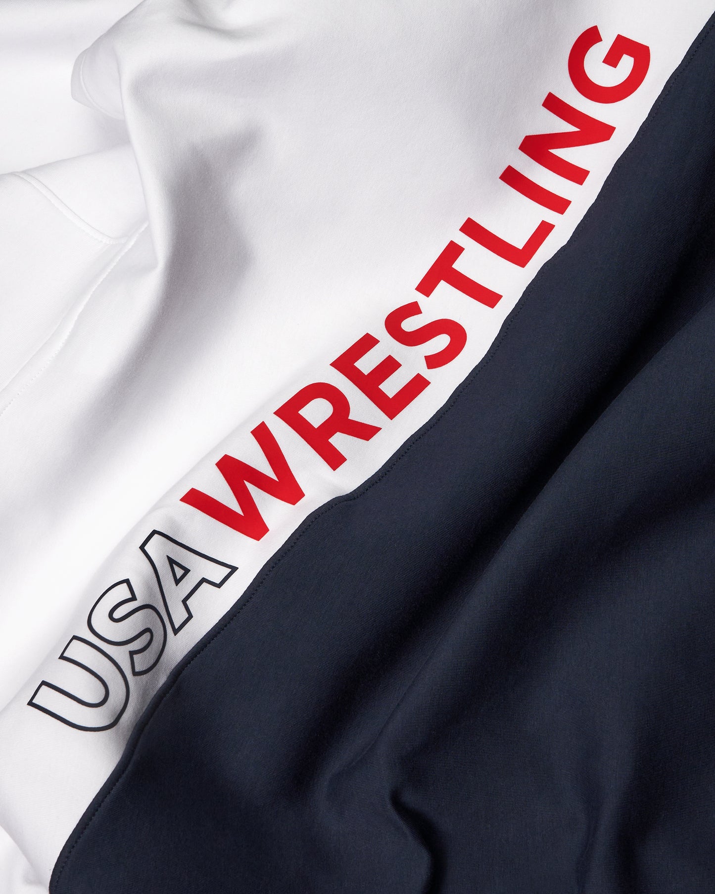 USA Wrestling Colorblock Hoodie - Navy/White/Red