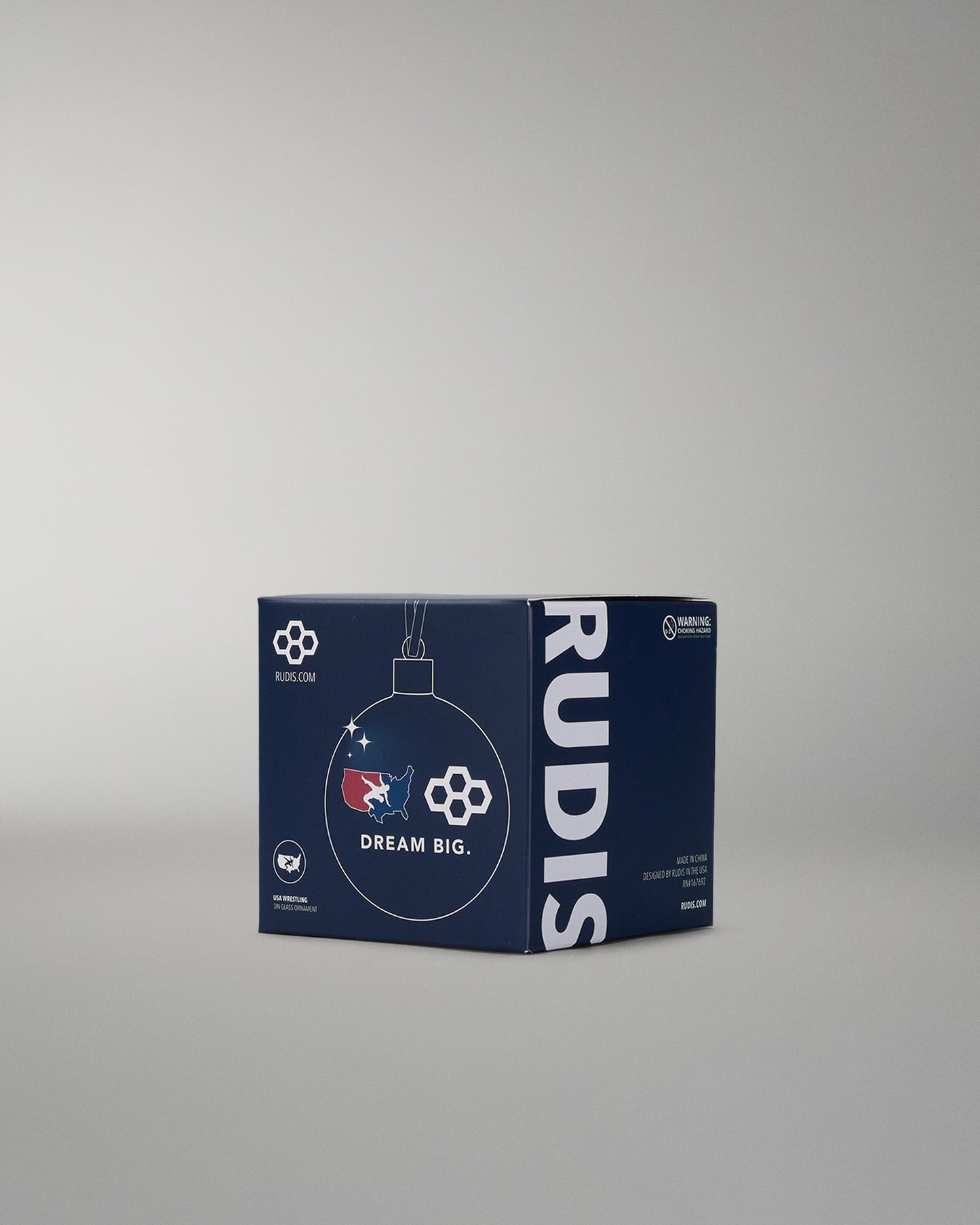RUDIS product packaging on a gray background