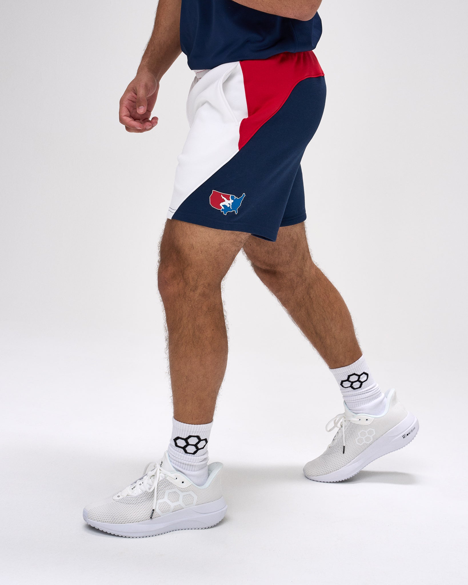 Men's USA Wrestling Colorblock Shorts - Official Gear | RUDIS