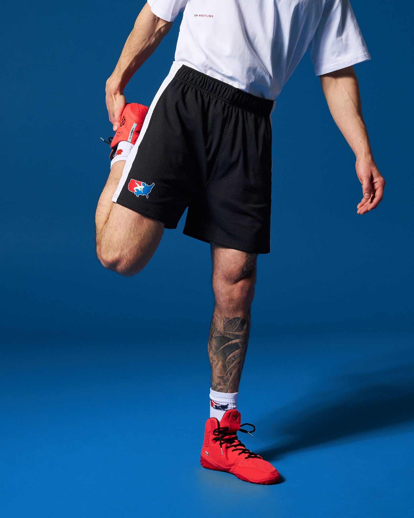 USA Wrestling 5" Panel Mesh Shorts