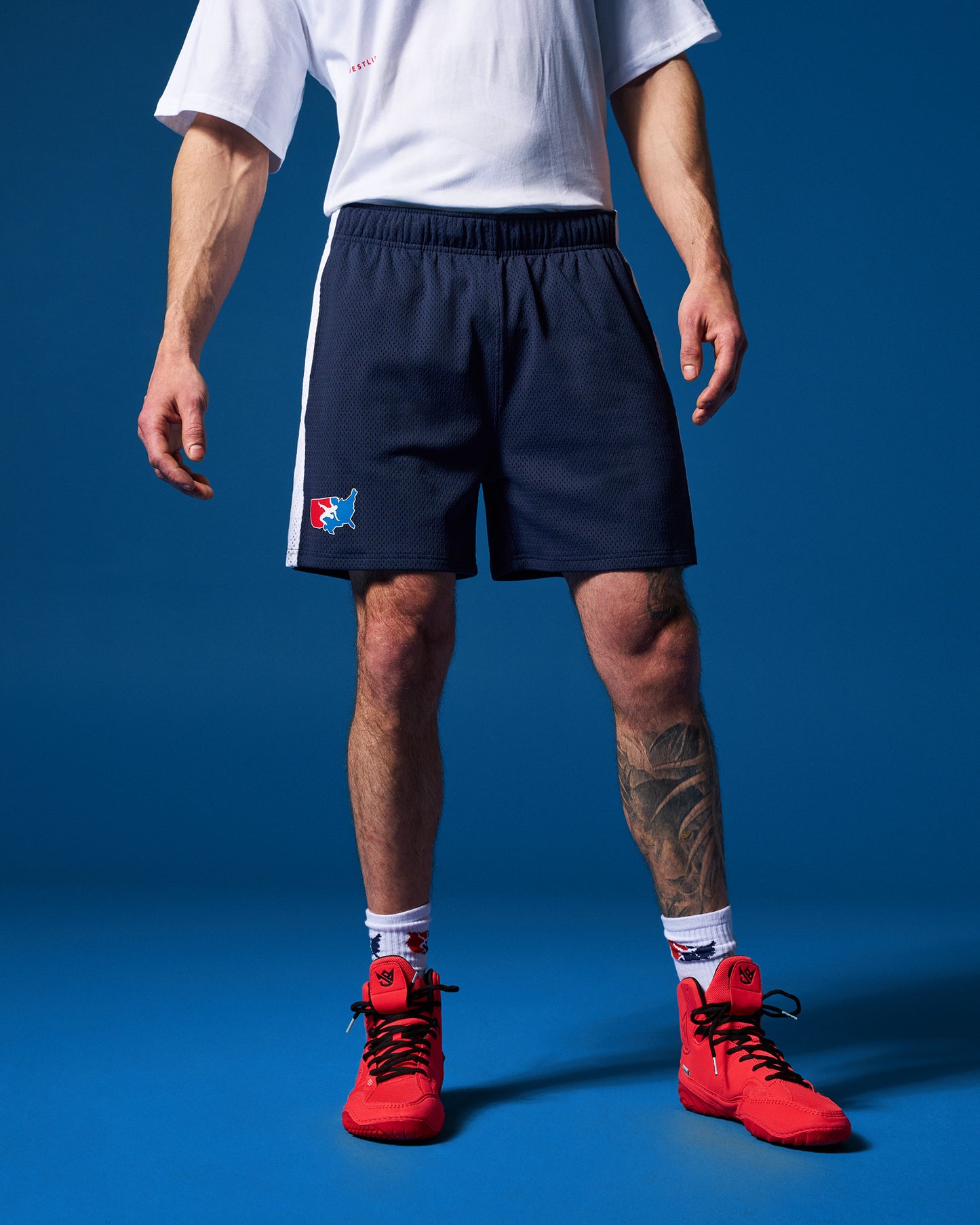 USA Wrestling 5" Panel Mesh Shorts
